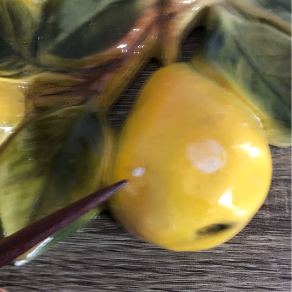 Vtg Yellow Pear Bundle Chalkware Wall Decor - Picture 8 of 15